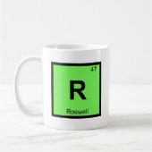 R - ロズウェル ニューメキシコ 化学周期表 コーヒーマグカップ (左)