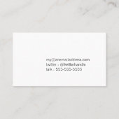 R -黒のZapfinoのイニシャル 名刺 (裏面)