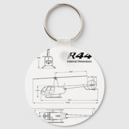R-44ロビンソン キーホルダー (正面)