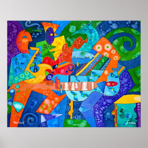 "R.A.Brown©によって溝"に元の絵画バンドを付けて下さい ポスター