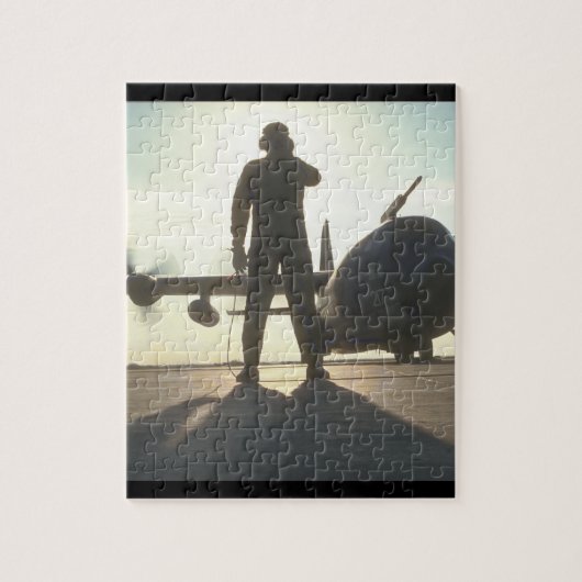 R.A.F. C-130ヘラクレスTransport_Militaryの航空機 ジグソーパズル (縦)