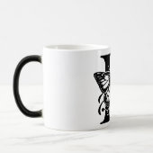 R Alphabet black butterfly モーフィングマグカップ (左)