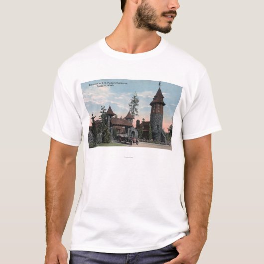 R Bのポーターの住宅の入口の眺め Tシャツ (正面)