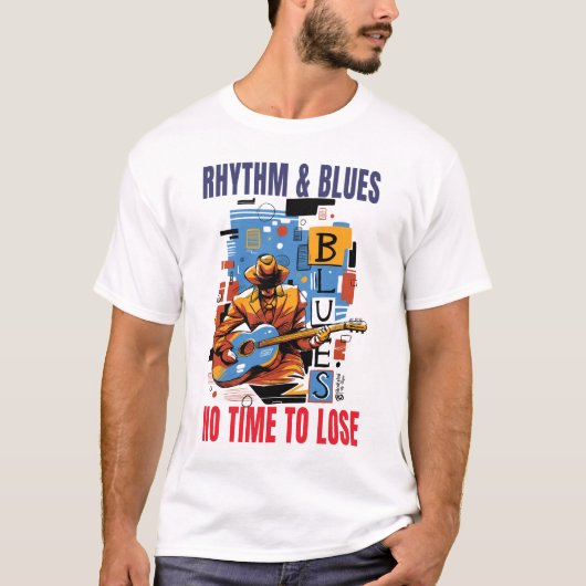 R&Bギターメンホワイト Tシャツ (正面)