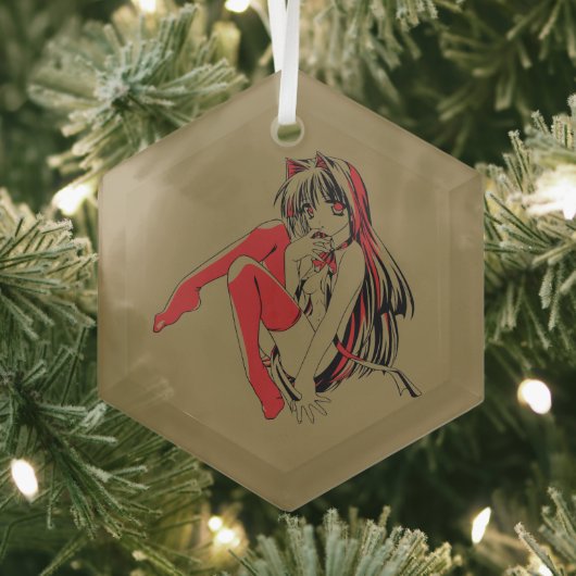 R & Bマンガネコキャットガールフューリーロリアニメ ガラスオーナメント (インサイチュ)