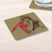 R & Bマンガネコキャットガールフューリーロリアニメ スクエアペーパーコースター (アングル)