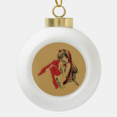 R & Bマンガネコキャットガールフューリーロリアニメ セラミックボールオーナメント (正面)