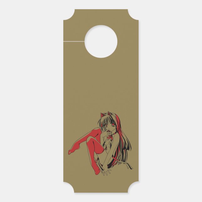 R & Bマンガネコキャットガールフューリーロリアニメ ドアノブサイン (正面)