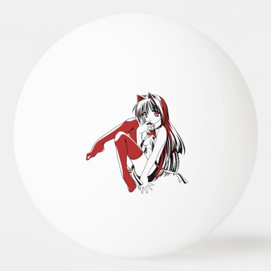R & Bマンガネコキャットガールフューリーロリアニメ 卓球ボール (正面)