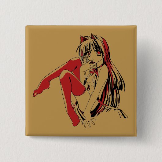 R & Bマンガネコキャットガールフューリーロリアニメ 缶バッジ (正面)