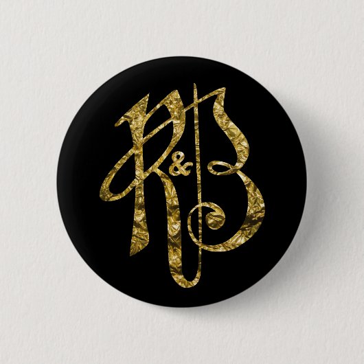 R&B 缶バッジ (正面)