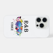 R&B Vibez phone case | Colorful Music Aesthet iPhoneケース (裏面横)