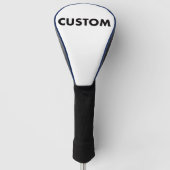 R. BLUE Piping Custom Golf Driver Headcover Blank ゴルフヘッドカバー (正面)