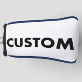 R. BLUE Piping Custom Golf Putter Headcover Blank ゴルフヘッドカバー (正面)