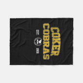 R College Cobras Arch Retro For Men Women  フリースブランケット (正面(横))