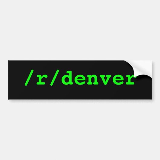 /r/denver バンパーステッカー (正面)
