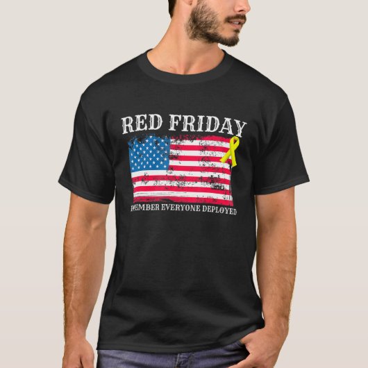 R.E.Dは赤い金曜日Militaを展開したすべての人を覚えている Tシャツ (正面)