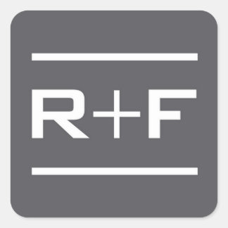 R+Fグレーステッカー スクエアシール
