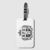 R.F.U Black & White Luggage Tag ラゲッジタグ (正面縦)