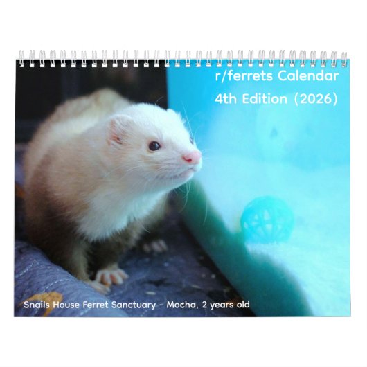 r/ferrets カレンダー 第4版 (2026) (カバー)