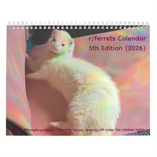 r/ferrets Calendar 5th Edition (2026) カレンダー (カバー)