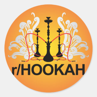 R/Hookahステッカー ラウンドシール