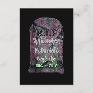 「R.I.Pライフ独身の」 – バチュラーパーティ 招待状