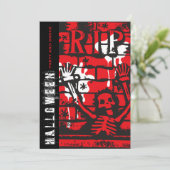 R.I.P血液&チェーンスケルトン怖いハローウィンパーティ 招待状 (スタンド正面)