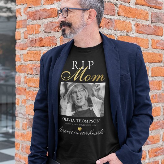 R.I.P お母さん 写真 メモリアル Tシャツ