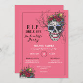 R.I.P.スカル&バラバチェロレッテ招待状 招待状 (正面/裏面)