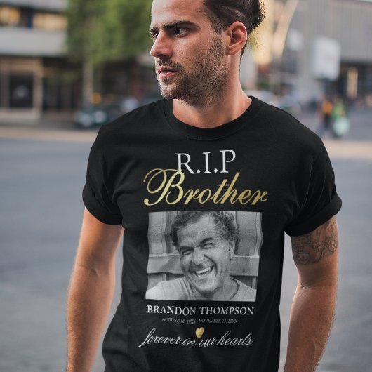 R.I.P 兄 メモリアル 写真 Tシャツ