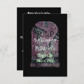 "R.I.P 独身生活"-独身最後の夜 招待状 (正面/裏面)