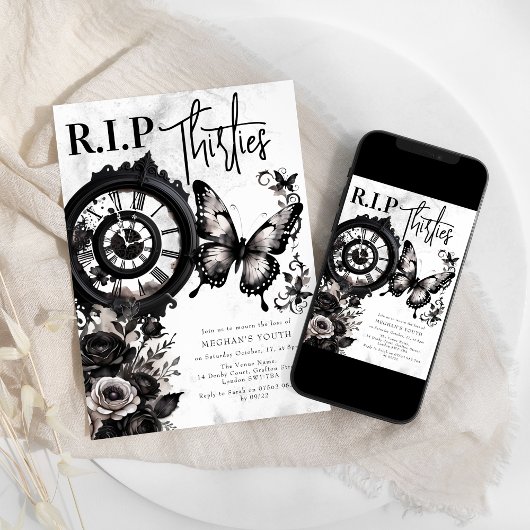 R.I.P 30代 | 40歳の誕生日パーティー 招待状