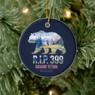 R.I.P. 399ティートンズの女王はクマする セラミックオーナメント