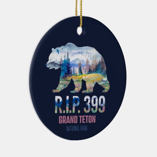 R.I.P. 399ティートンズの女王はクマする セラミックオーナメント (右)