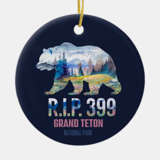 R.I.P. 399ティートンズの女王はクマする セラミックオーナメント (正面)