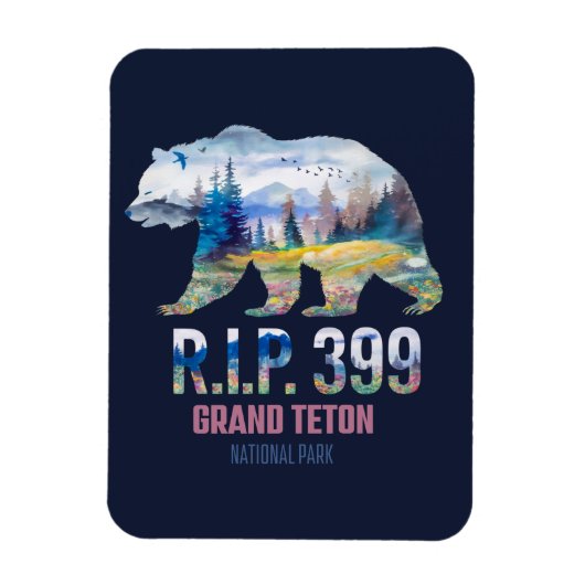 R.I.P. 399ティートンズの女王はクマする マグネット (縦)