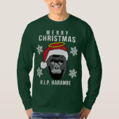 R.I.P. Harambeの醜いクリスマスのセーター Tシャツ (正面)