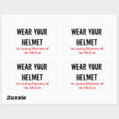 R.I.P Ian McCue 「衣服あなたのヘルメット」メモリアルスティック 長方形シール (シート)