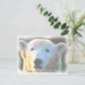 R.I.P. polar bear Knut水色 ポストカード (スタンド正面)