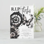 R.I.P Thirties | 40歳の誕生日パーティー 招待状 (スタンド正面)