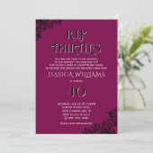 R.I.P. Thirties, Gothic 40th Birthday  招待状 (スタンド正面)