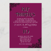 R.I.P. Thirties, Gothic 40th Birthday  招待状 (正面)