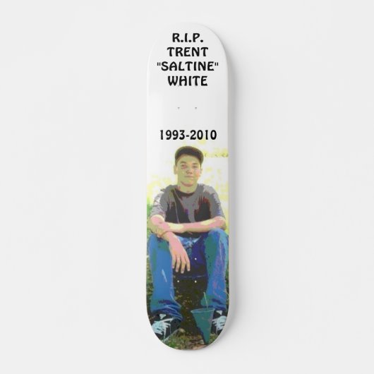 R.I.P TRENTの白 スケートボード (正面)