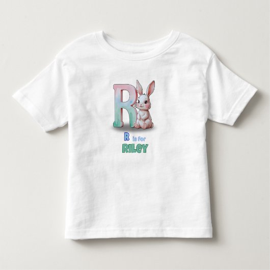 R is for Riley - Custom Toddler Name Tee トドラーTシャツ (正面)