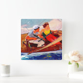 R.J.が出航するカップルカバリエ スクエア壁時計 (ホーム)