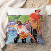 R.J.による魚の網取りカバリエ クッション (ブランケット)