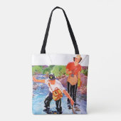 R.J.による魚の網取りカバリエ トートバッグ (裏面)