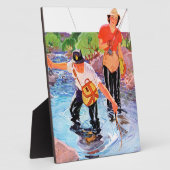 R.J.カバリエールによって魚をネッティング フォトプラーク (側面)