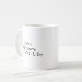 R.K. Lilleyのおかげで本の残存物の コーヒーマグカップ (正面左)